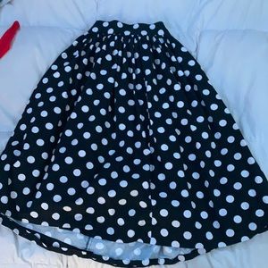 Cute long polka dot skirt